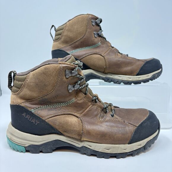 Ariat Skyline Womens Brown Leather Waterproof Mid Height Hiking Boots Laceup 10B - Picture 1 of 11